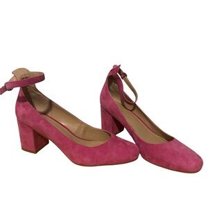 GAP Pink Suede Block Heel Women's Shoes | Very Good Condition